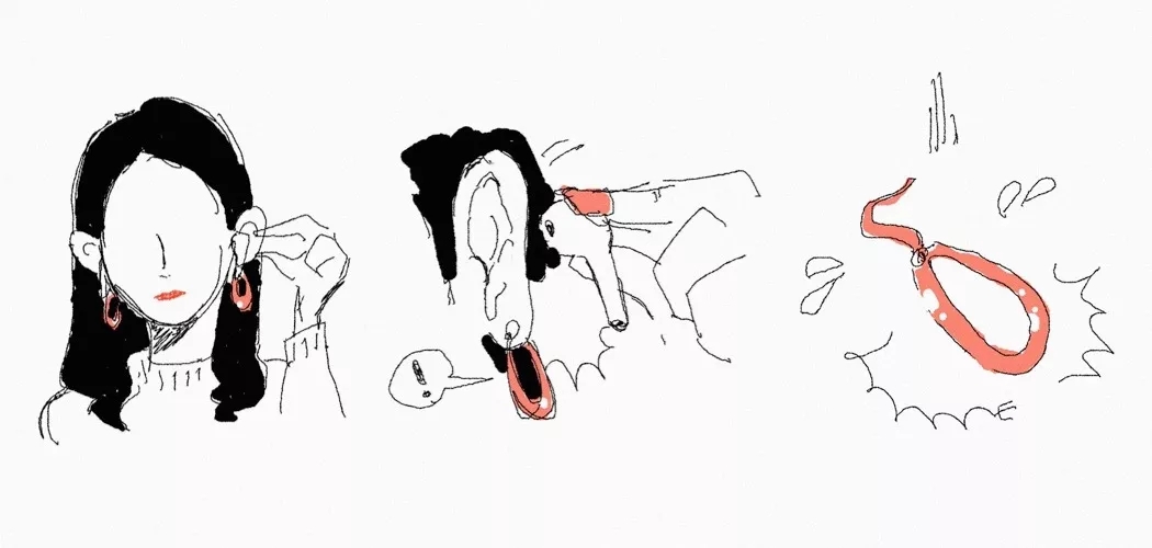 女孩子专属的耳环耳机
