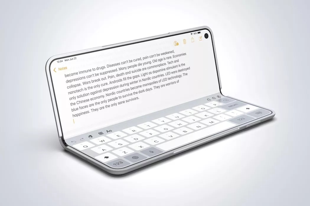 iPhone折叠屏可能长这样？合上是iPhone，打开是iPad