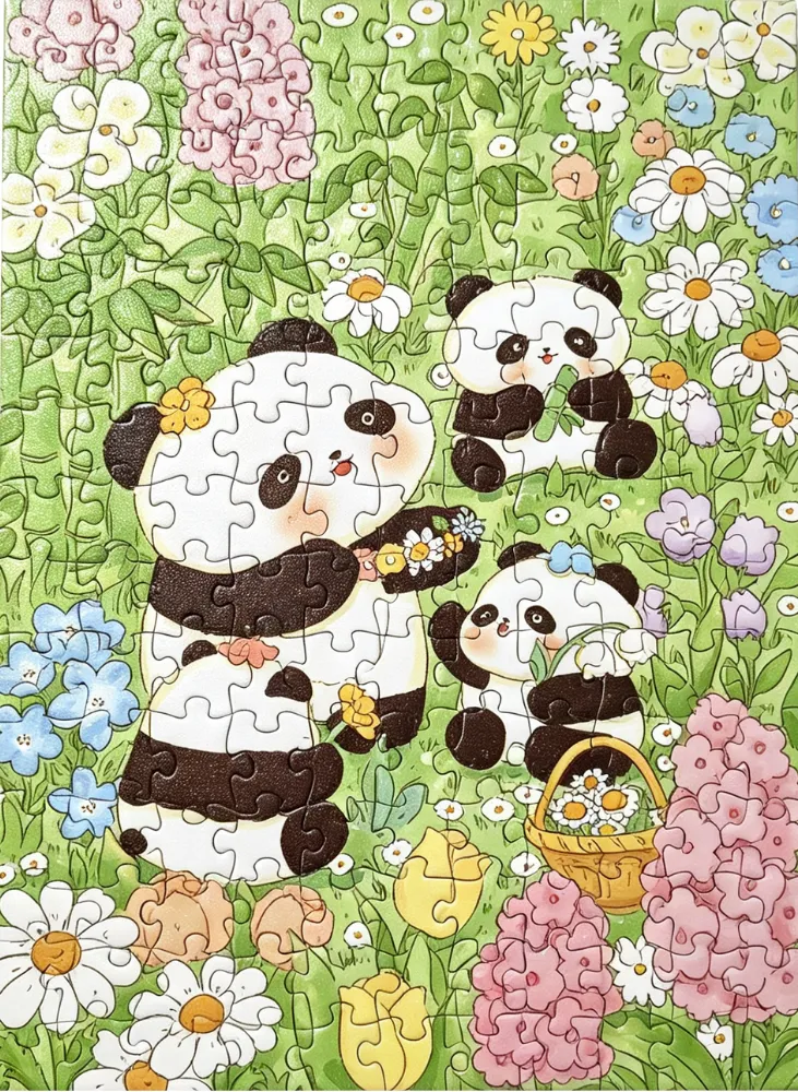 Panda Flower Puzzle 165 piece 