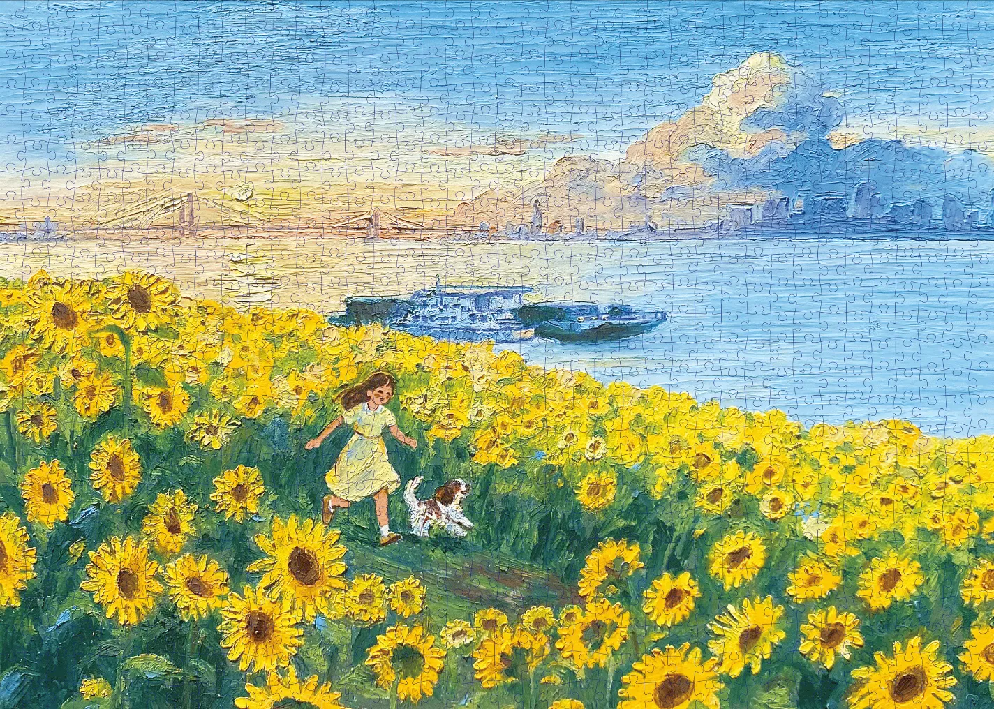 Sunflowers by the Sea Puzzle 1