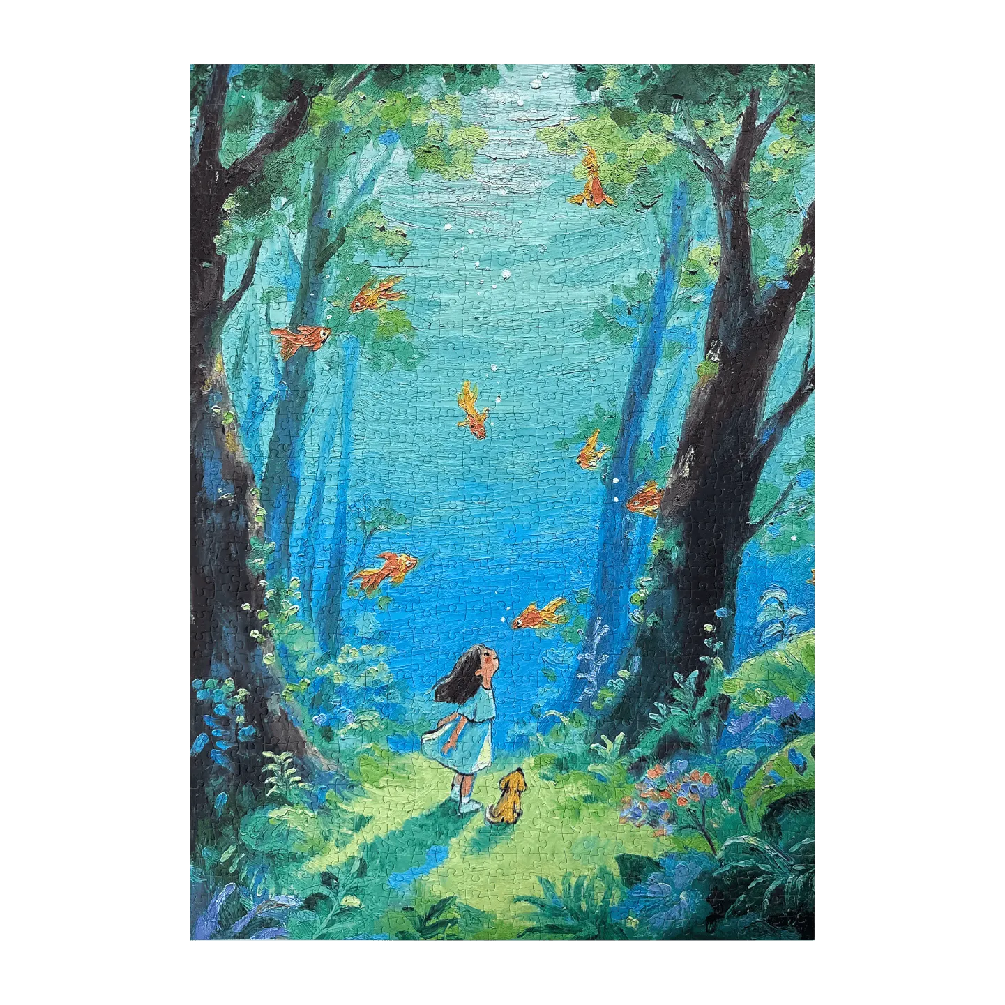Golden Fish Forest Puzzle 1000