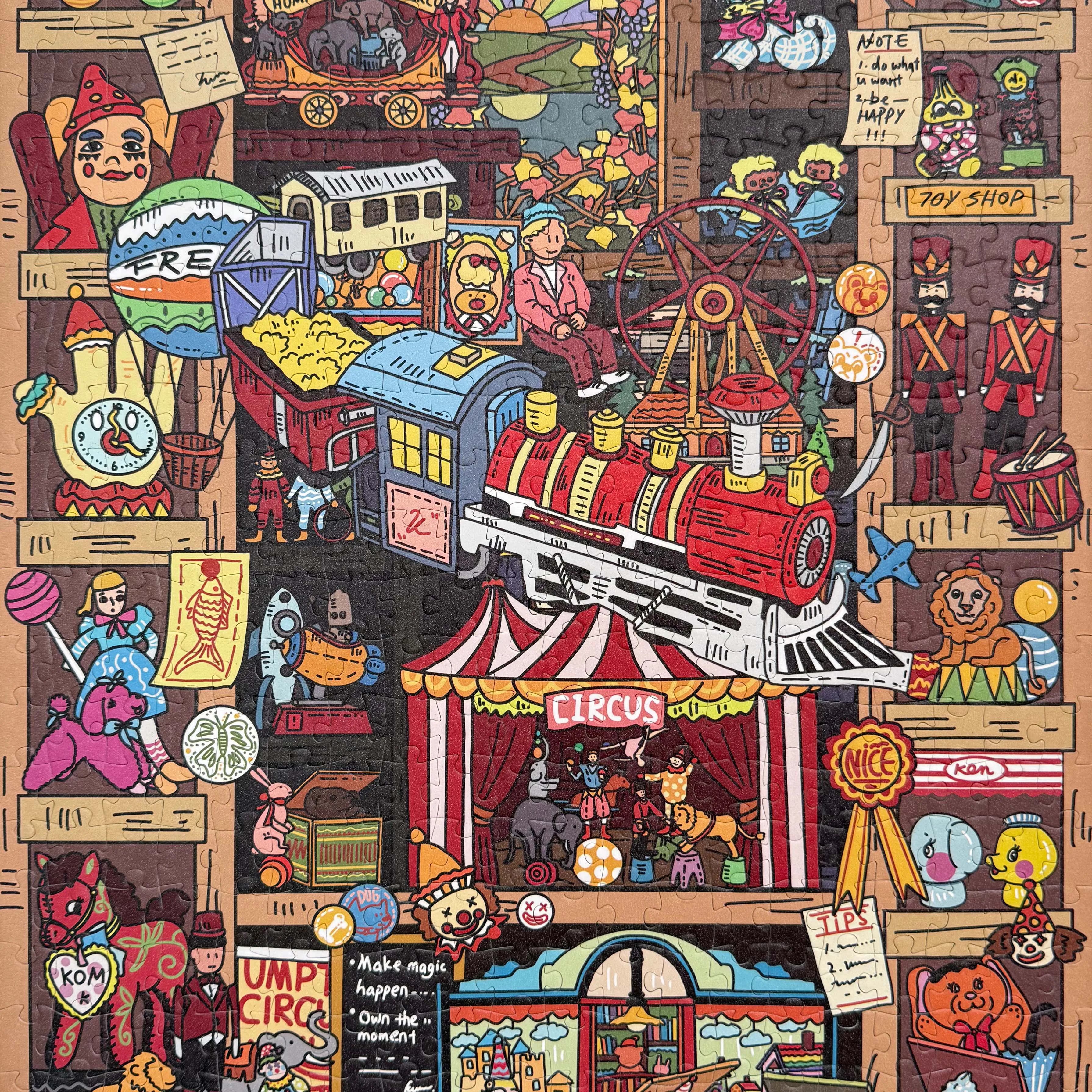 Toy display case with 500 piec