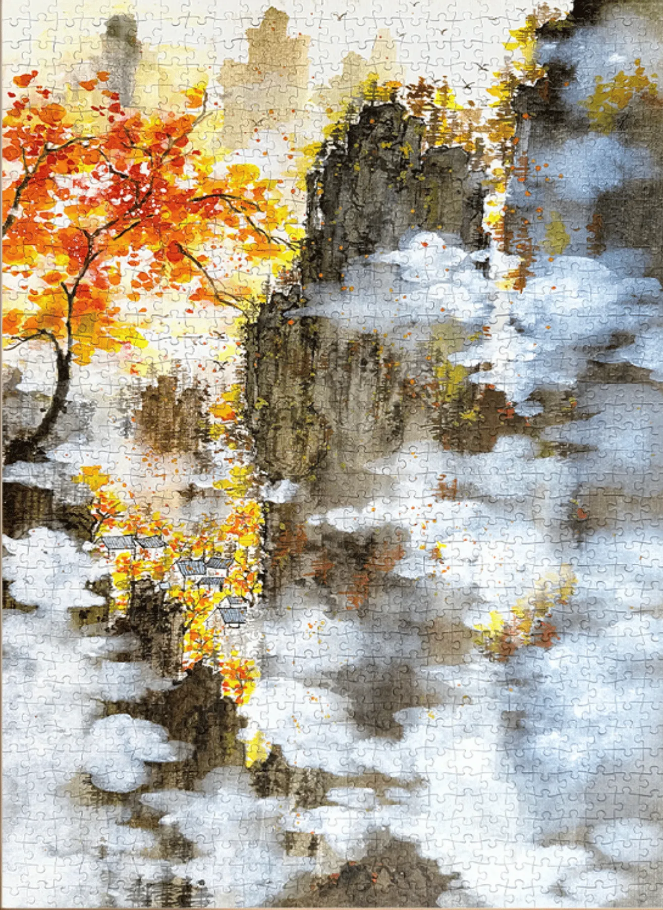 Autumn Dusk in Mountain Dwelli